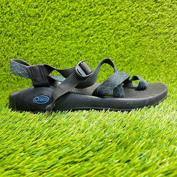 Chaco Z/2 Classic Mens Size 10 Black Blue Beach Walking Outdoor Strappy Sandals